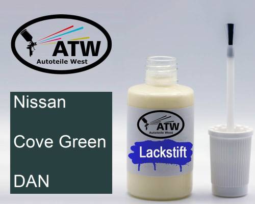 Nissan, Cove Green, DAN: 20ml Lackstift, von ATW Autoteile West.